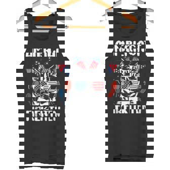 Americat Firekitten 4th Of July Cat With Firecrackers Tank Top Tank Top - Monsterry