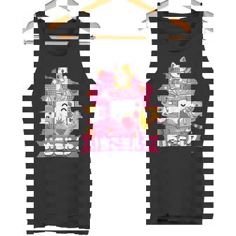 Amusant Mignon Otaku Anime Chat Japonais Lait Fraise Débardeur e - Cadeauxyz