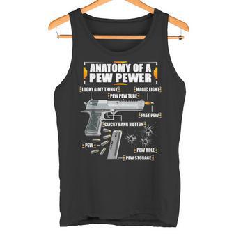 Anatomy Of A Pew Pewer Pistol 9 Mm Sports Shooting Tank Top - Geschenkecke