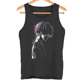 Anime Manga Motif Pixel Illustration Anime Tank Top - Geschenkecke