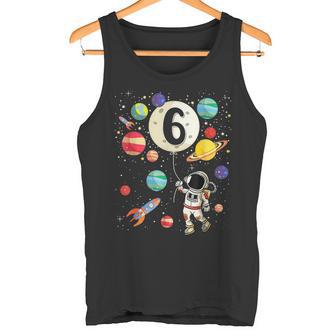 Astronaut Birthday Space 6th Birthday Boys Kids Tank Top - Monsterry
