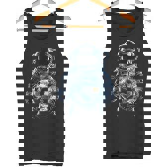 Astronaut Holds Earth In Space Space Planets For Kids Tank Top - Monsterry