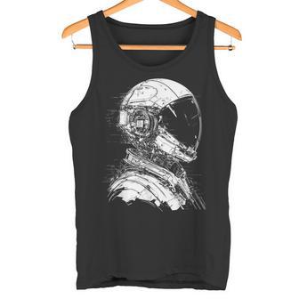 Astronaut Musik Kopfhörer Grafik Illustration Astronaut Tank Top - Geschenkecke