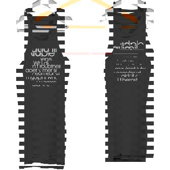 Audiophile Joke Hi-Fi Audio Vinyl Fan Music Lover Tank Top - Monsterry