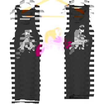 Axolotl Sloth Chilling Animal For Lazy People Tank Top - Monsterry