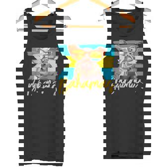 Bahamas Swimming Pig Caribbean Beach Trips Summer Vibes Tank Top - Monsterry