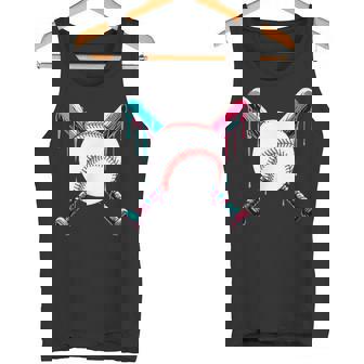 Baseball Bat Drip With Melting Ice Cream Drippy Pocket Tank Top - Monsterry
