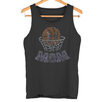 Basketball Mom Cool Diamond Art Graphic Tee Tank Top - Monsterry