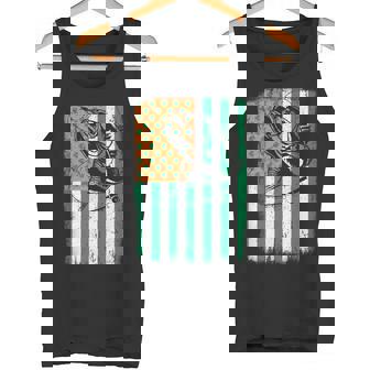 Bass Fishing Irish American Flag St Patrick's Day Fisherman Tank Top - Monsterry