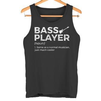 Bass Player Definition Bassist For Musicians Tank Top - Geschenkecke