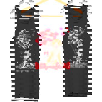 Beagle Valentine's Day Outfit Heart Dog Lover Tank Top - Monsterry