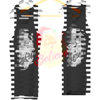 Believe Santa Ornaments Christmas Xmas Family Pajamas Tank Top - Monsterry