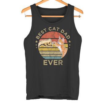 Best Cat Dad Gato Retrointage Padre Día Del Padre Camiseta sin mangas - Regaloses