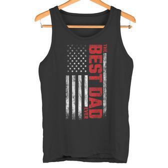 Best Dad American Flag On Back Best Dad Ever Tank Top - Monsterry