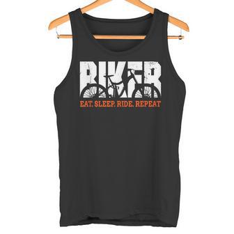 Biker Eat Sleep Ride Repeat Mountainbike Bicicleta Mtb Camiseta sin mangas - Regaloses