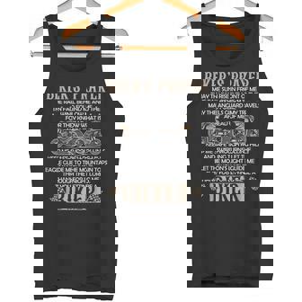 Biker's Prayer Motorcycle Christian Biking Motorcycling Tank Top - Monsterry