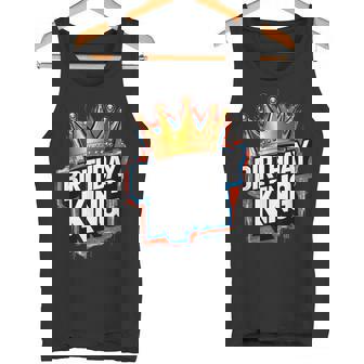 Birthday King With Crown Happy Birthday Party Tank Top - Monsterry