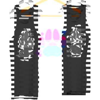 Bisexual Furry Paw LGBTQ Month Gay Rights Pride Tank Top - Monsterry