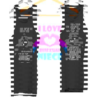 Bisexual Pride Flag Rainbow Bi Flag I Love My Bisexual Niece Tank Top - Monsterry