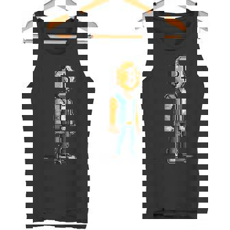 Bitcoin-Hodler Pixelated Character Cryptocurrency Bitcoiner Tank Top - Monsterry