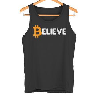 Bitcoin Logo Believeintage Btc Cryptocurrency Trader Tank Top - Geschenkecke