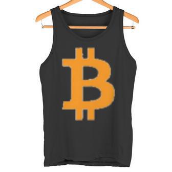 Bitcoin Logo Small Simple Subtle Little Centred Tank Top - Geschenkecke