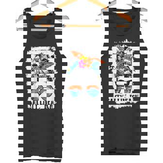 Bleached Salty Lil Beach Messy Bun Sunglasses Summe Tank Top - Monsterry