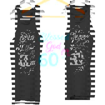 Blessed By God For 60 Years 60th Birthday Party Celebration Tank Top - Monsterry