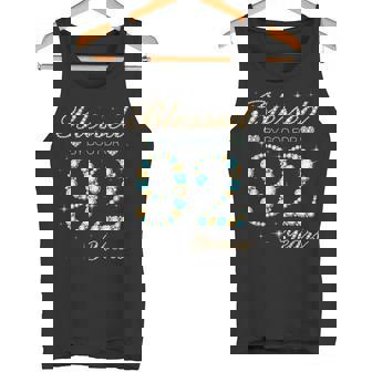 Blessed By God For 92 Years Old 92nd Birthday Party Cute Tank Top - Monsterry