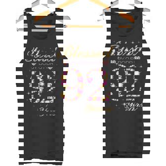 Blessed By God For 92 Years Old 92nd Birthday Party Tank Top - Monsterry