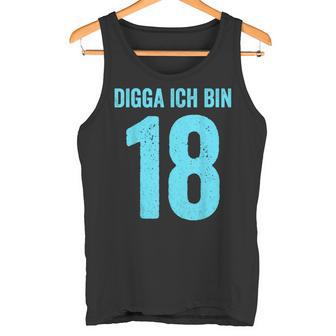 Blue Digga Ich Bin 18 Jahre Junge 18Th Birthday Tank Top - Geschenkecke