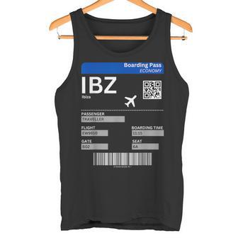 Boarding Pass Ibiza Ibz Flight Ticket Ibiza Tank Top - Geschenkecke