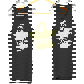 Boo Ghost Apparition With Skull Face Tank Top - Monsterry