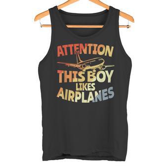 This Boy Likes Planes Aviation Boys Tank Top - Geschenkecke