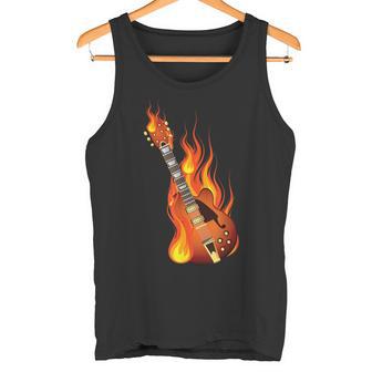 Brennede Rock Guitar Heavy Metal Music Tank Top - Geschenkecke