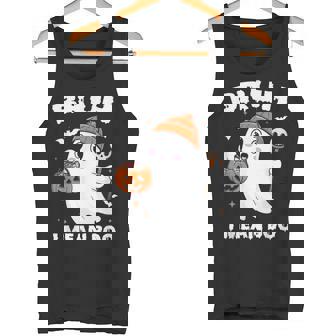 Bruh Ghost Halloween Shirt Boo Pumpkin Boys Kids Toddler Tank Top - Monsterry