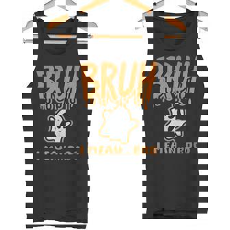 Bruh Halloween Ghost Boo Kids Boys Youth School Party Tank Top - Monsterry