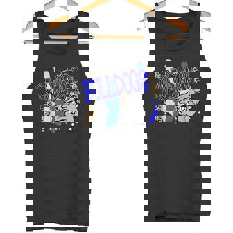 Bulldogs Swash School Spirit Blue Tank Top - Monsterry