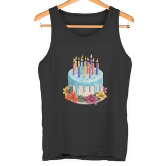 Bunter Geburtstagskuchen Mit Blumen Tank Top - Geschenkecke