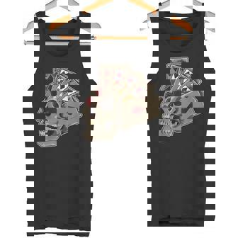 Calavera Con Tema De Póker Fiesta Temática De Casino Camiseta sin mangas - Regaloses