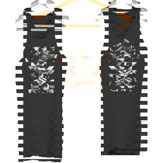 Calico Jack Sword Pirate Flag Jolly Roger Graphic Tank Top Tank Top - Monsterry