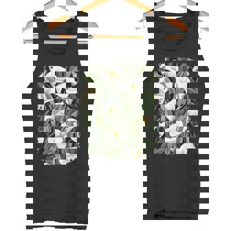 Calla Lily Flower Bouquet Plant Lover Floral Pattern Premium Tank Top - Monsterry