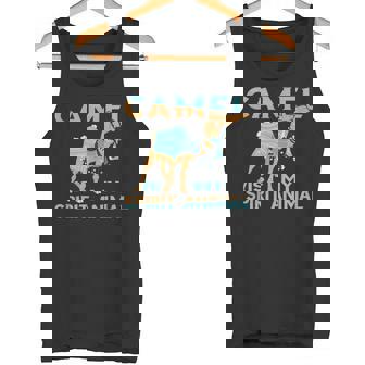 Camel Spirit Animal Camel Blue Dress Arabian Camel Animal Tank Top - Monsterry