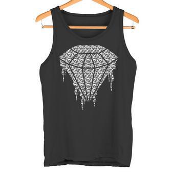 Camo Melting Crying Diamond Tank Top - Monsterry