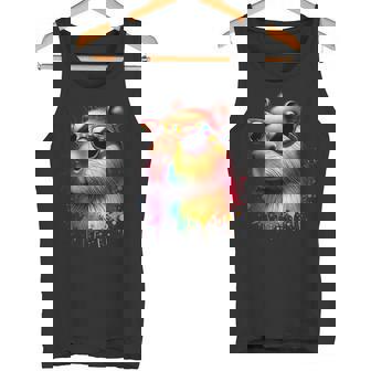 Capybara Rainbow Flag Gay Pride Tank Top - Monsterry