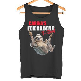 Carina Rente Feierabend Faultierorname Spruch Tank Top - Geschenkecke