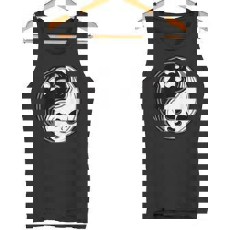 Cartoon Halloween Ghosts Yin Yang In And Tank Top - Monsterry