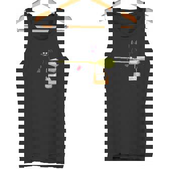 Cat And Broomsticks Kawaii Anime Neko Japanese Tank Top Tank Top - Monsterry