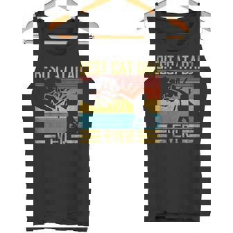 Cat Dad Best Cat Dad Ever Cat Printintage Tank Top - Seseable
