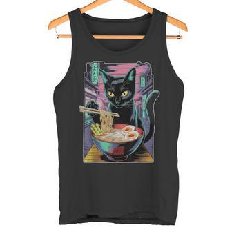 Cat Ramen Anime Manga Kawaii Otaku Fashion Cat Streetwear Tank Top - Geschenkecke